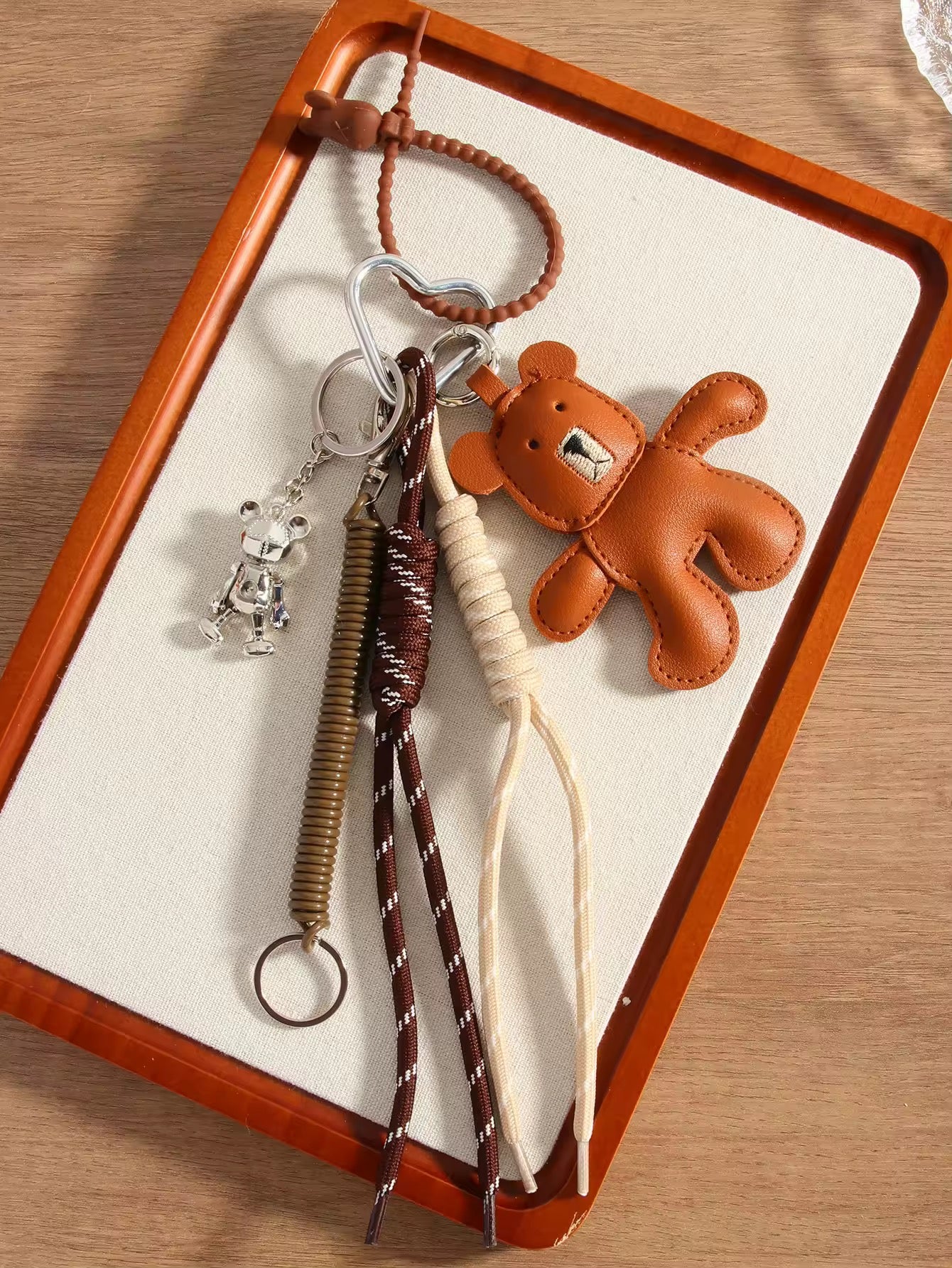 Teddy luxe bag charm / keychain